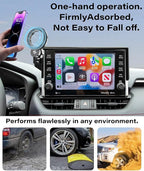 Car Phone Holder for Toyota RAV4 2022 Accessories Apply to 9 Inch Touch Screen Fixed Clip Magnetic Cell Phone Mount Hands-Free 360 Degree Rotation