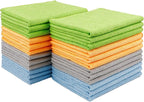 AIDEA Microfiber Cleaning Cloth 24 Pack, Microfiber Towels for Cars, Soft & Absorbent Cleaning Rags, Premium Lint Free Shop Towels for House, Kitchen, Car, 12inx16in
