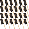 Tioncy 24 Pieces Wooden Dust Brush Bulk Hand Broom Bench Soft Bristle Cleaning Outdoor Furniture Brushes with Long Wood Handle for Cleaning Car Bed Sofa Fireplace Couch Clothes
