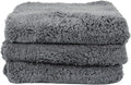 Maxshine 16" x 24" Universal 3-Pack Grey Microfiber Towels – 600GSM Edgeless Design – Ultra-Soft, High-Absorbency Towels for Car Detailing, Polishing & Scratch-Free Cleaning