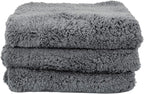 Maxshine 16" x 24" Universal 3-Pack Grey Microfiber Towels – 600GSM Edgeless Design – Ultra-Soft, High-Absorbency Towels for Car Detailing, Polishing & Scratch-Free Cleaning