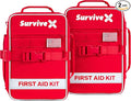 SurviveX Large First Aid Kit for Car, Travel & Home - Emergency Kit for Hiking, Camping, Backpacking and Outdoors - Includes Zip Stitch Wound Closure Strips (Pack of 2)