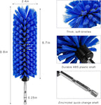 Drill Brush for Car Wheel, Highly Dense Wheel Rim Cleaning Brush with 1/4" Drill Shank, Durable Power Scrubber Brush Attachment for Auto Detailing Engines Exhaust Rims