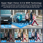 3 Channel Dash Cam WiFi FHD 1080P Car Camera, TOPGOOSE Front Dash Camera for Cars with 64GB Card, Mini Dashcams for Cars with Night Vision, 24 Hours Parking Mode, WDR, Loop Recording, G-Sensor, APP