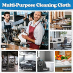 FIXSMITH Microfiber Cleaning Cloth, Shop Towels Bulk, 24 Pack White Microfiber Towels for Cars, All-Purpose Absorbent Cleaning Rags, Dust Cloth for Automotive, Mechanic, Garage, Bar, 12 x 11 inch
