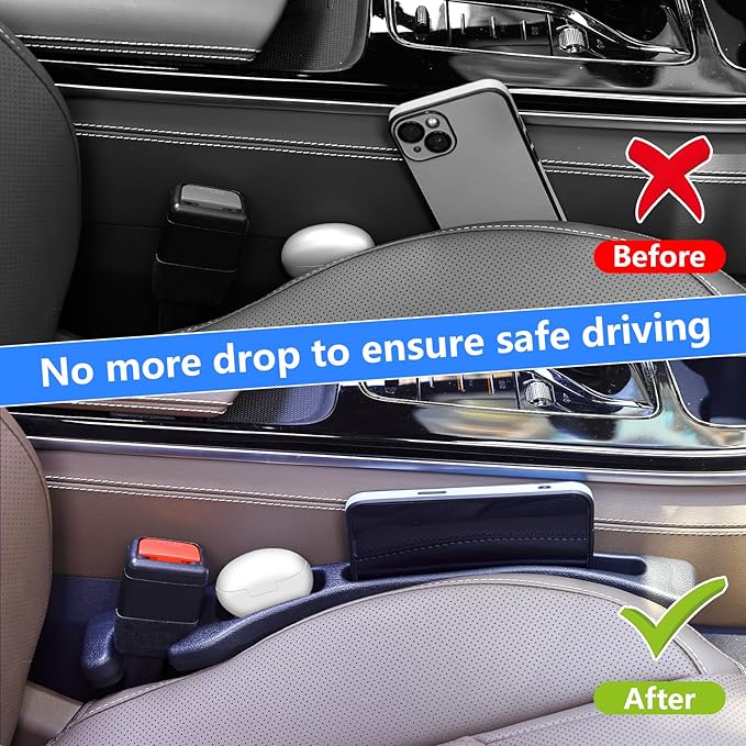 【Compatible with Honda Accord】 Seat Gap Filler,No Drop Seat Guard Compatible with Honda Accord,Drop Seat Guards for Cars(2Pcs),Emergency Keychain Car Escape Tool(2Pcs)