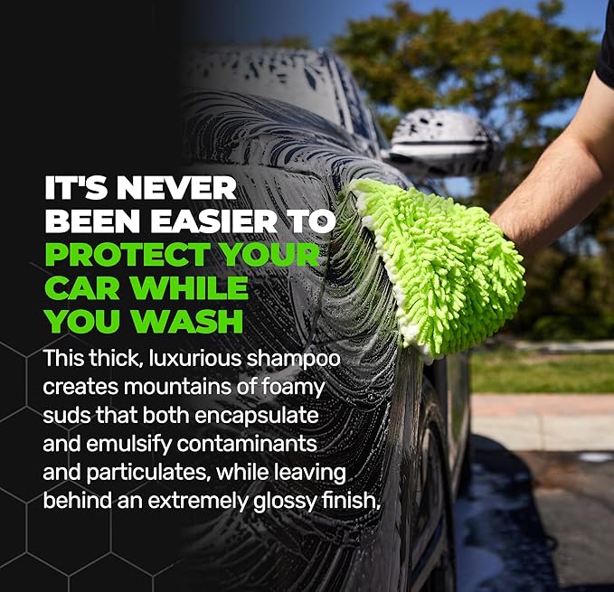 Nexgen Premium Ceramic Soap (8oz) - Dual-Action Formula Car Wash Soap with SiO2 for Cleaning & Protection - Hydrophobic Water-Beading`- Car Cleaning Supplies - Safe for Paint, Glass, Chrome & More