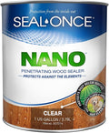Seal-Once Nano Penetrating Wood Sealer - Premium Waterproof Sealant - 1 Gallon Clear Wood Sealant