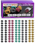 100 PCS Abrasive Buffing Wheels for Dremel, Thickened Polishing Kit 1/8 Inch Shank for Rotary Tool Accessories, Polishing Wheel Set for Metal Rust Wood Glass Watch Brass
