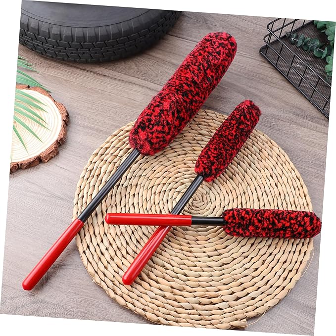 STOBAZA 3pcs Car Wheel Cleaning Brushes Set Bendable Tire Brush Kit for Effortless Automotive Detailing Bristles for Car Models