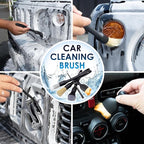 Yours Car Detailing Brush Kit, Interior & Exterior Car Cleaning Brush Set, Auto Detailing Tools for Interior Cleaner, 5 Pack, Black