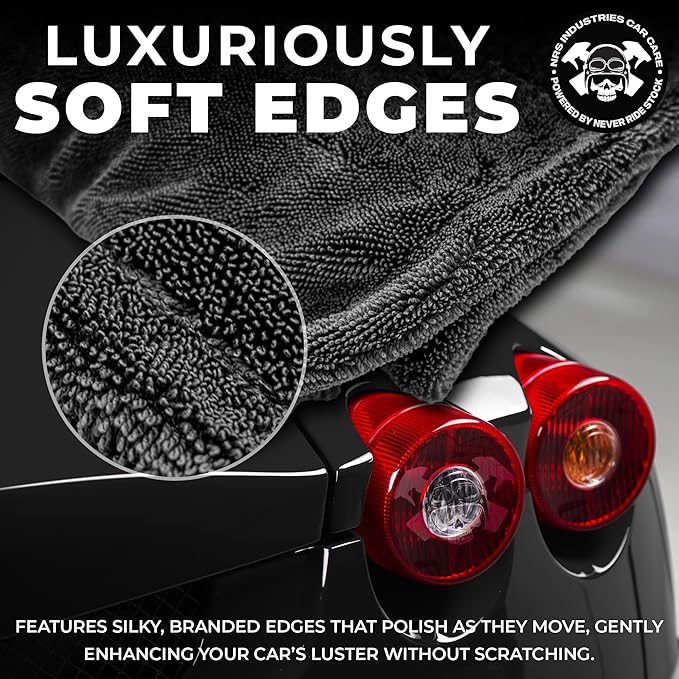 Professional Extra Large Microfiber Car Drying Towel | 1200 GSM Ultra-Absorbent | 24"x36" Detailing Cloth | Cars, Trucks & SUVs | Safe on Wax, Glass & Ceramic Finishes