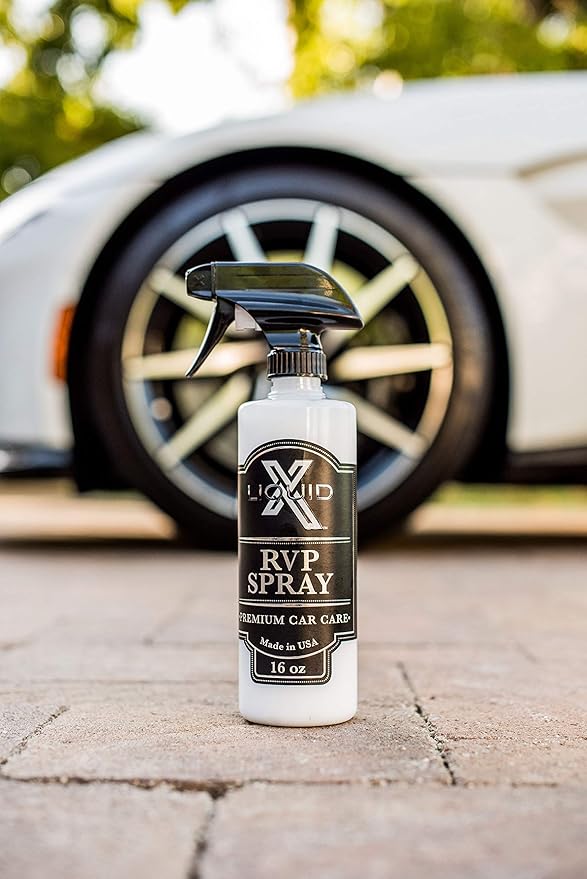 Liquid X R.V.P. Spray - Premium Tire Dressing for Any Rubber, Vinyl & Plastic - Non Greasy, Satin Finish - Added UV Protection, No-Sling (16 oz)