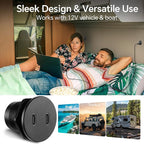 50W 12V USB Outlet Dual 25W USB-C Charger PD 3.0 Aluminum Fast Charging Socket, Replacement Car Charger Accessories for RV Camper Trailer Truck Boat Golf (2Pcs)