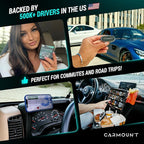 CARMOUNT F1 Dashboard Car Mount | Magnetic Phone Holder for Car, Ultra Strong 8X N52 Magnets, 360° Rotation, Universal Dash Mount for All Cell Phones | Magnet Phone Holder for Car (1 Pack)
