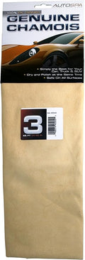 AutoSpa 40202AS Genuine Full Skin Chamois, 3 sqft
