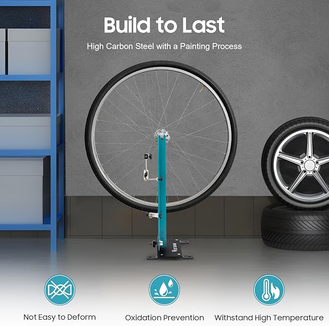 Bicycle Wheel Truing Stand for 27.5 - 29 Inch - Bike Rim Maintenance Tool with Spoke Wrench, Wheel Calibration and Alignment Rim Truing Tool for MTB, Road