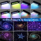 WEBUPAR 3.2W 6LEDs Meteor Starlight Headliner Kit, 300pcs 0.01in 6.56ft, RGBW Shooting Stars Fiber Optic Lights with Bluetooth APP Control for Car/Home Theater