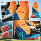 Hahafelt 2 Pack Car Seat Towel Covers Athletic Running Towel Performance Microfiber Post Workout Sweat Washable Cover Non Slip for Seat Outdoor Sport (Beach Camping)