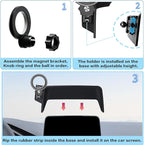 Car Phone Holder for Ford Escape 2020-2025 2026 Accessories Apply to 8 Inch Touch Screen Fixed Clip Magnetic Cell Phone Mount Hands-Free 360 Degree Rotation