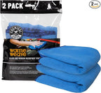 Chemical Guys Waffle Weave Glass and Window Microfiber Towel Blue 2 Pack (24" x 16") - Streak-Free Towel for Glass, Mirrors, and Windows (MIC70802)