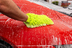 Never Ride Stock 4 Pack Microfiber Car Wash Mitt – Scratch-Free Chenille, Extra Thick & Ultra Absorbent – Safe for Black & Dark Paint – Lint-Free, Reusable Auto Cleaning Glove