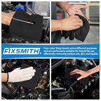 FIXSMITH Microfiber Cleaning Cloth, Shop Towels Bulk, 24 Pack Black Microfiber Towels for Cars, All-Purpose Absorbent Cleaning Rags, Dust Cloth for Automotive, Mechanic, Garage, Bar, 12 x 11 inch