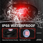 4Pods LED Rock Lights LED Neon Underglow Lights for Car Trucks ATV UTV SUV Boat Underbody Glow Trail Rig Lights Waterproof (red)