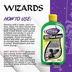 Wizards Select - Super Concentrate Max Snow Foam Car Wash Soap - Ultra Cling Suds Car Wash Shampoo With Thick Foam - Soap For Car Washing and Detailing - 16 oz