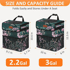 Vankor Car Trash Can for Car Cute, Bag Bin Hanging Waterproof Automotive Garbage Cans Leak Proof Vehicle Trash Can Navy Floral