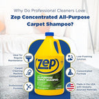 Zep All-Purpose Carpet Shampoo Concentrate Cleaner - 1 Gallon - ZUCEC128 - Professional Formula Removes Dirt and Stains (Pack of 2)