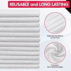 FIXSMITH White Microfiber Cleaning Cloth, Pack of 100, 11.5"X11.5" Cleaning Rags for Housekeeping and Kitchen, Reusable Shop Towels, Microfiber Towels for Cars, Lint Free, Scratch-Free