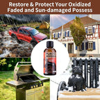 Car Plastic Restorer - Ceramic Crystal Coating Technology, Quickly Repair Fading Bumpers, Plastic and Rubber, Back to Black Shine，Black Trim Restorer with Effects Lasting up to 6 Months