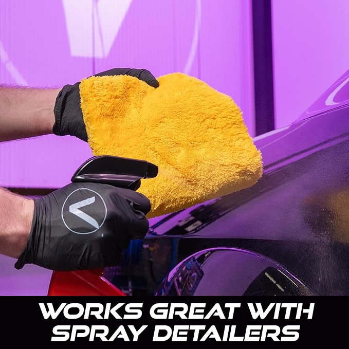VIKING Microfiber Cleaning Cloth for Car Detailing, Ultra Plush Finishing Microfiber Towels for Car Cleaning Supplies, Yellow, 16 inch x 16 inch, 3 Pack