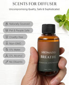 AROMADD Breathe Diffuser Oil 3.38 Fl Oz (100ml), Light Aroma Diffuser & Hotel Fragrance Diffuser Oil, Essential Oil Ideal for Anyone Who Loves a Fresh Scent Without Heavy Fragrance