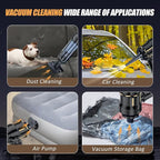 Handheld Car Vacuum Cordless, Mini Vacuum Cleaner Rechargeable, 16000Pa Hand Held Vacuum Cleaner Portable, Small Vacuum with Multi-Nozzles, Dust Duster for Car Home Office Pet (Black Gold)