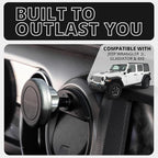 Tackform Link Vent Mount Universal Magnetic Phone Holder Compatible with 2018-2023 Jeep Wrangler JL, 4XE, and Gladiator JT | Billet Aluminum Base, No-Slip, Short Reach | NOT Compatible with MagSafe