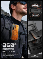 SUPCASE for Samsung Galaxy S26 Ultra Case with Stand, Military-Grade Drop Protection, Compatible with Wireless Charging/MagSafe, Built-in Screen Protector & Front Frame – UB Pro Mag, Coral