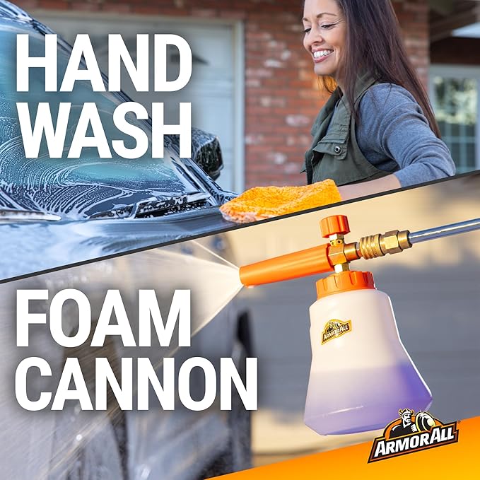 Armor All Snow Foam Car Wash, 50 fl oz Bottle, High Foaming Car Wash Soap for Hand Wash or Foam Cannon