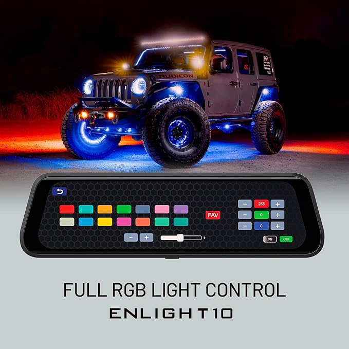 Stinger Jeep Wrangler JL (2018+) 9.66” 4K UHD Touchscreen Digital Rear View Mirror Monitor & 4K Front Dashcam, 2K Backup Camera, Anti-Glare Night Vision, Built-In DVR w/ 64GB SD Card, Impact Detection