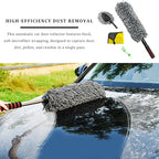 4 PCS Car Duster Kit, Microfiber Scratch Free Multipurpose Cleaning Duster with Extendable Handle, Washable Interior & Exterior Auto Dusting Tools for Cars Trucks SUVs RVs