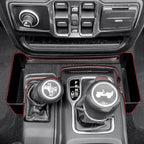 4PCS Center Console Organizer Storage Box Fits 2018-2023 for Jeep Wrangler JL JLU & Gladiator JT Gear Shift Console Tray Organizer, Hanging Armrest Storage Box, Co-Pilot Organizer