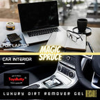 Magic Spruce Car Cleaning Gel Kit with Non Sticky Luxury Gold Car Cleaning Putty Reusable Universal Detailing Kit, Rose Scented Laptop Keyboard Cleaning Gel in Containers