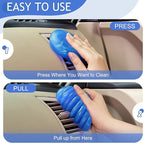 TeSabMi Car Cleaning Gel Car Cleaning Putty Car Putty Car Interior Cleaner Car Slime Car Detailing Kit Car Accessories Gifts for Men Women Stocking Stuffers Blue