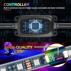 Nilight 4PCS 15.5inch LED Wheel Ring Lights RGB with APP and Remote Control Neon Lights Million Colors w/Turn Signal and Braking Function for Car Van SUV Truck