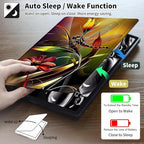 Case for Kindle Scribe,PU Leather Cute Slim Folio Adjustable Stand Cover with Auto Wake/Sleep for Amazon Kindle Scribe Cover 10.2 Inch (2024/2022 Release),Art Red Dragonfly