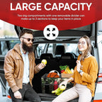 FORTEM Trunk Organizer For SUV Car Trunk Organizer, Foldable Storage, Car Accessories for Women Men, Collapsible Bag, Perfect Christmas Gifts, 600D Oxford, Non Slip Bottom, Straps, Soft Cover (50L)