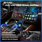 Wireless CarPlay Adapter for iPhone, Apple CarPlay Wireless Adapter USB-C, Bluetooth Connection, Auto-Switch for Multiple iPhones, Fast & Stable, iOS 10+ (Stealth Black)