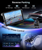 Rimoody 9‘’ Android Car Stereo for VW Passat Jetta Tiguan Golf MK5 MK6 T5 EOS Polo Touran Seat Sharan, 4G+64G Touchscreen Radio Wireless CarPlay Android Auto, GPS BT-5.0 FM 5G-WiFi 32EQ Backup Camera