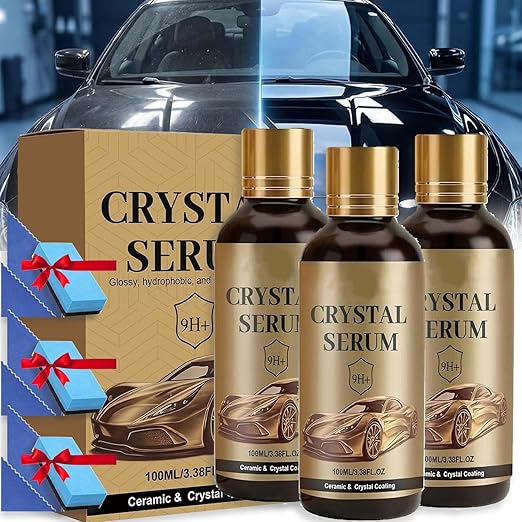 Crystal Serum – Advanced Graphene Ceramic Coating for Cars, Graphene Ceramic Coating for Cars – 9h Hardness, Crystal Serum for Cars